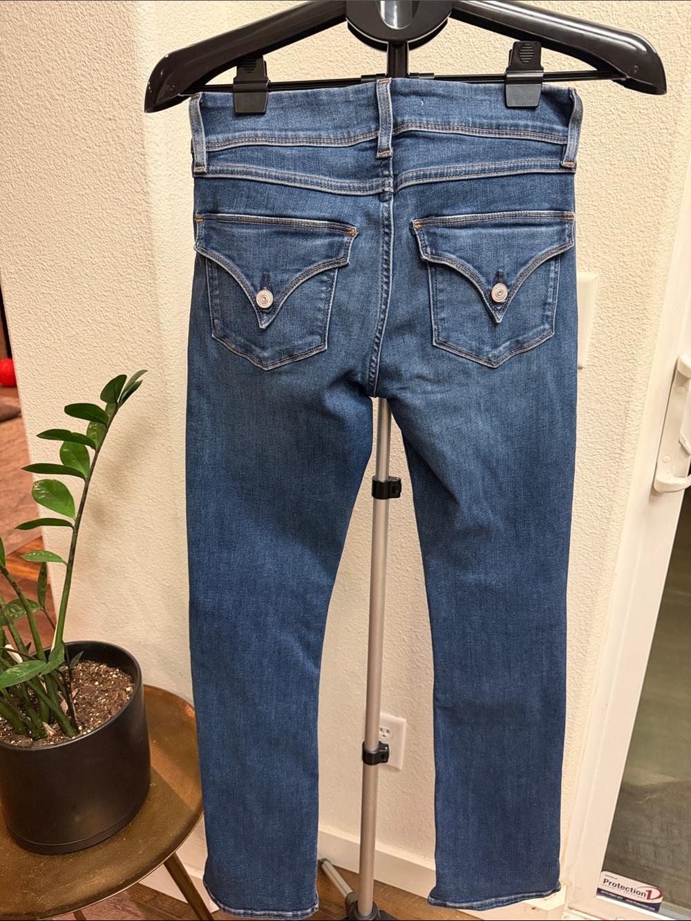 Hudson Beth Flap Pocket Baby Bootcut Jeans Size 27 Medium Wash Cowgirl Chic